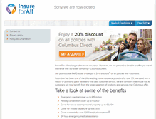 Tablet Screenshot of insureforall.com